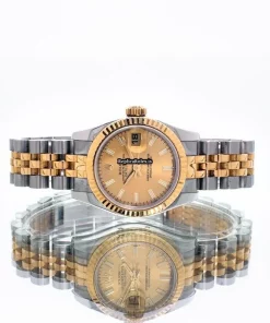 Awesome Replica Rolex Lady-datejust 179173 Automatic Movement 26mm Gold/steel Case Womens Watch