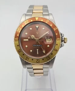Great Replica Rolex Gmt-master 1675 Caliber 1570 Automatic Movement 40mm Gold/steel Case Mens/unisex Watch