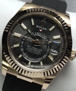 Cheap Replica Rolex Sky-dweller 326235 Rose Gold Case Watch