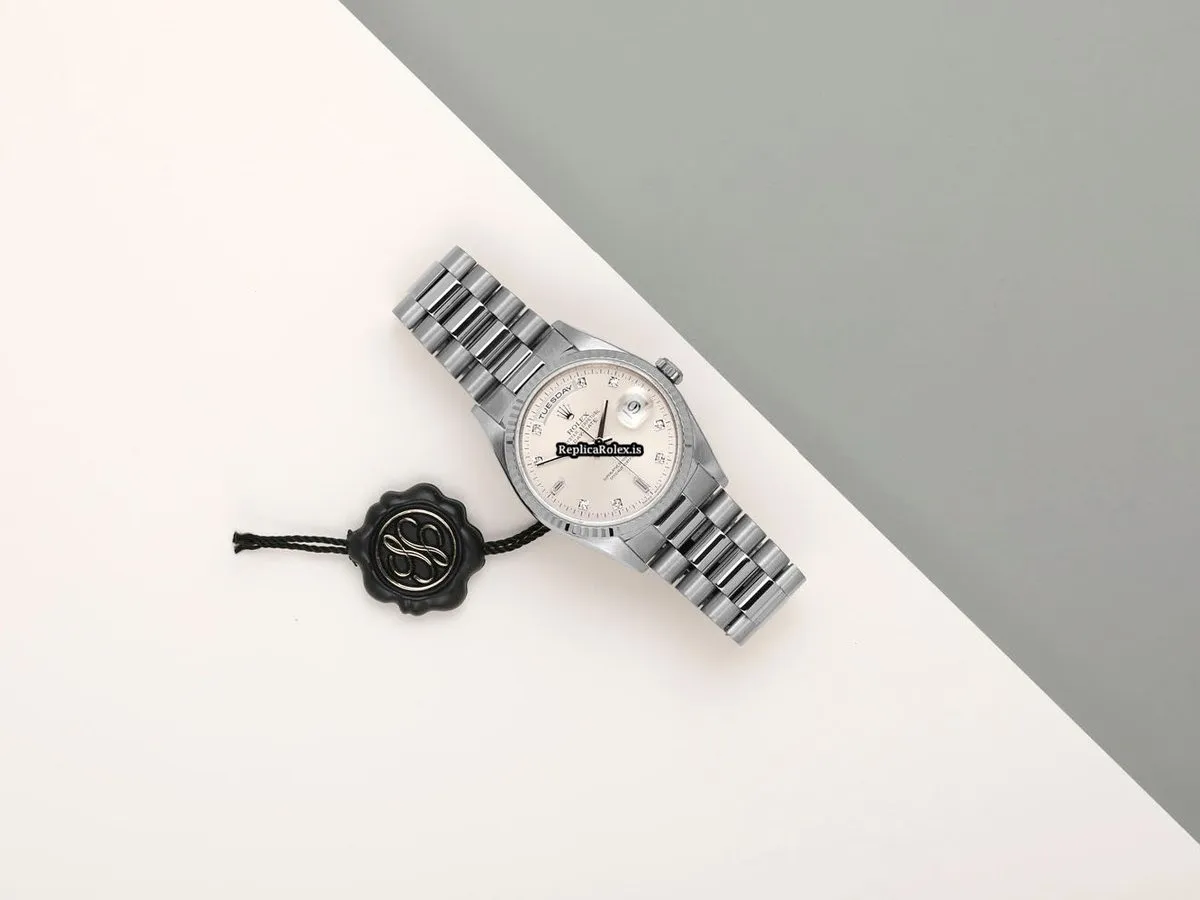 Attractive Replica Rolex Day-date 36 18239 Automatic Movement 36mm White Gold Case Watch - Image 2