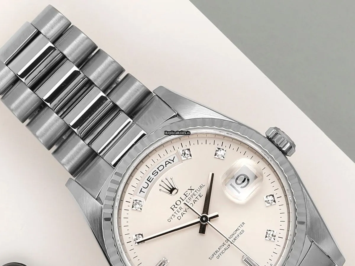 Attractive Replica Rolex Day-date 36 18239 Automatic Movement 36mm White Gold Case Watch - Image 3
