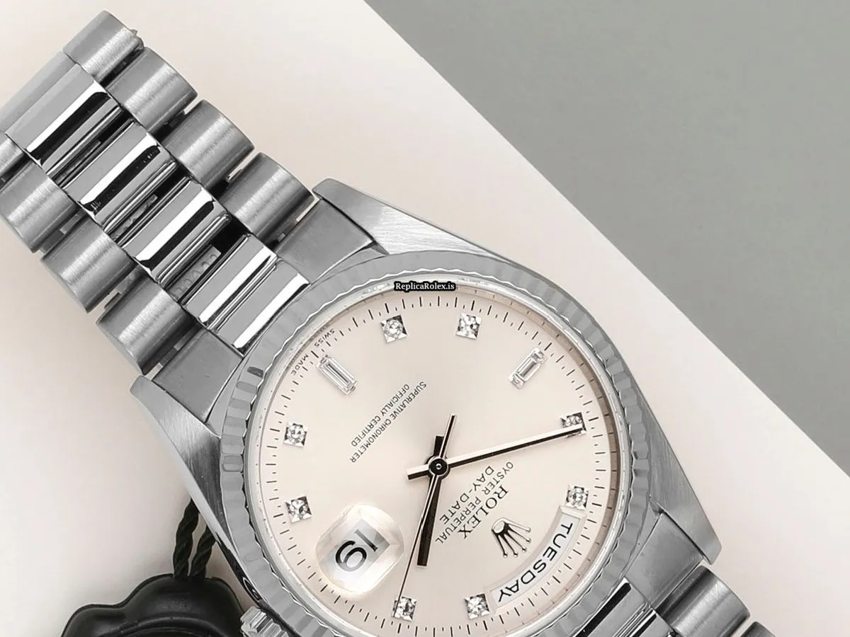 Attractive Replica Rolex Day-date 36 18239 Automatic Movement 36mm White Gold Case Watch - Image 4