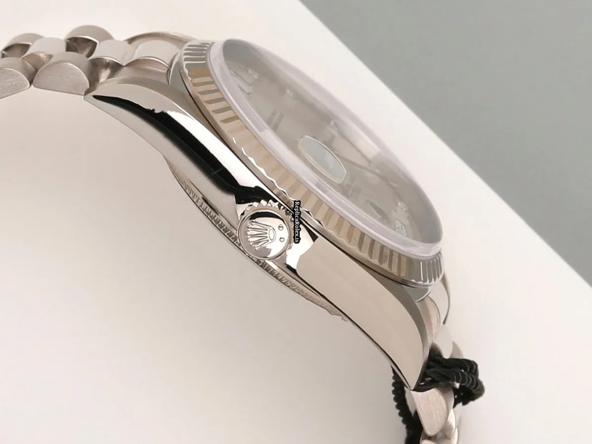 Attractive Replica Rolex Day-date 36 18239 Automatic Movement 36mm White Gold Case Watch - Image 8