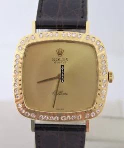 Perfect Fake Rolex Cellini 4320 Manual Winding Movement Yellow Gold Case Womens Watch