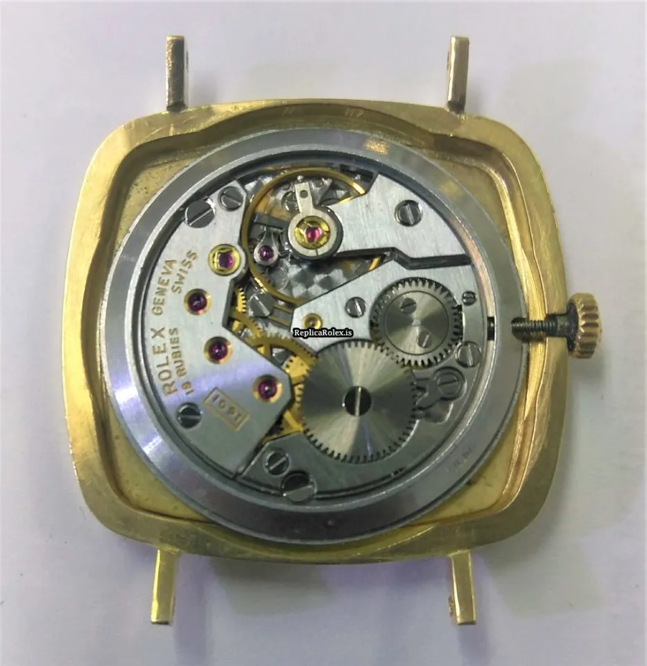 Perfect Fake Rolex Cellini 4320 Manual Winding Movement Yellow Gold Case Womens Watch - Image 12