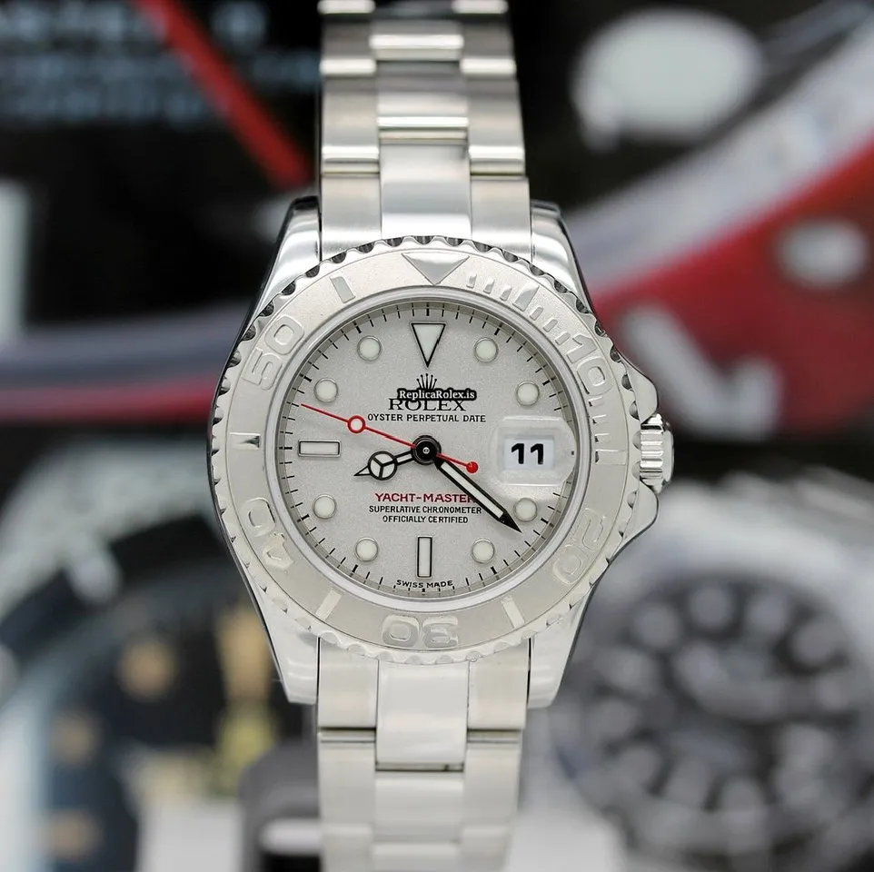 Trustworthy Copy Rolex Yacht-master 169622 Caliber 2235 Automatic Movement 29mm Steel Case Womens Watch - Image 3