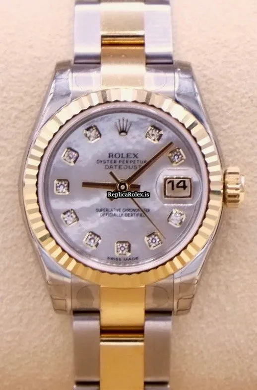 1:1 Fake Rolex Lady-datejust 179173 Caliber 2235 Automatic Movement 26mm Gold/steel Case Womens Watch