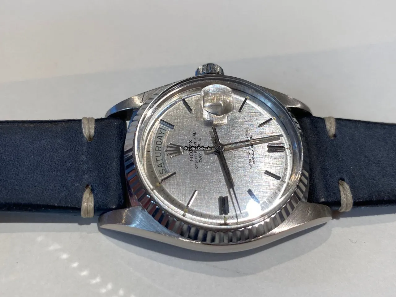 Excellent Replica Rolex Day-date 36 1803 Caliber 1556 Automatic Movement 36mm White Gold Case Mens/unisex Watch - Image 6