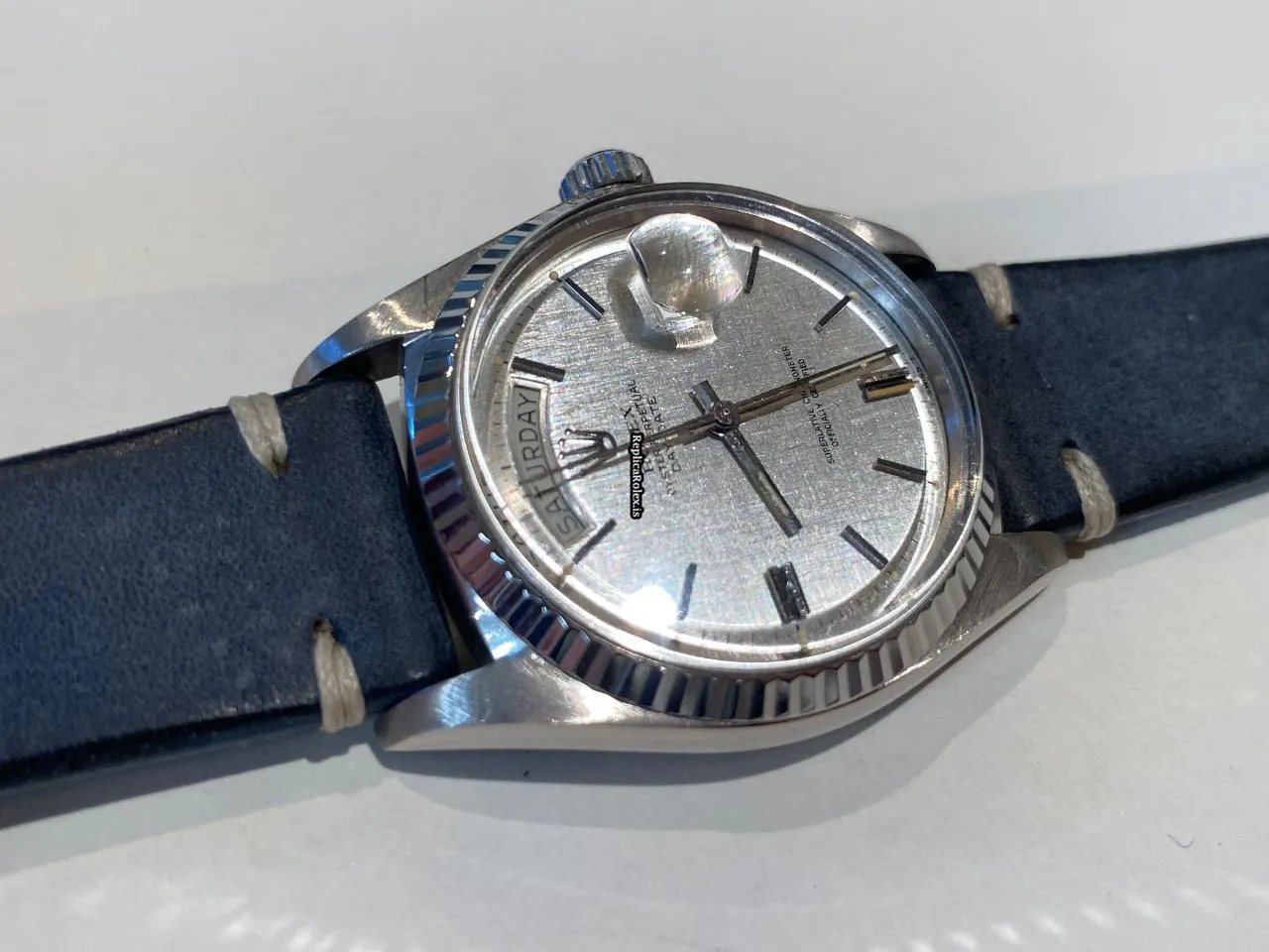 Excellent Replica Rolex Day-date 36 1803 Caliber 1556 Automatic Movement 36mm White Gold Case Mens/unisex Watch - Image 7