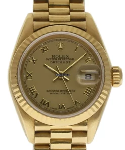 Good Fake Rolex Lady-datejust 69178 Automatic Movement 26mm Yellow Gold Case Womens Watch