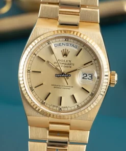 Reliable Replica Rolex Day-date Oysterquartz 19018 Caliber 5055 Quartz Movement 36mm Yellow Gold Case Mens/unisex Watch