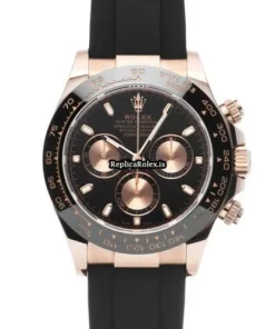 High-end Fake Rolex Daytona 116515ln Caliber 4130 Automatic Movement 40mm Rose Gold Case Watch
