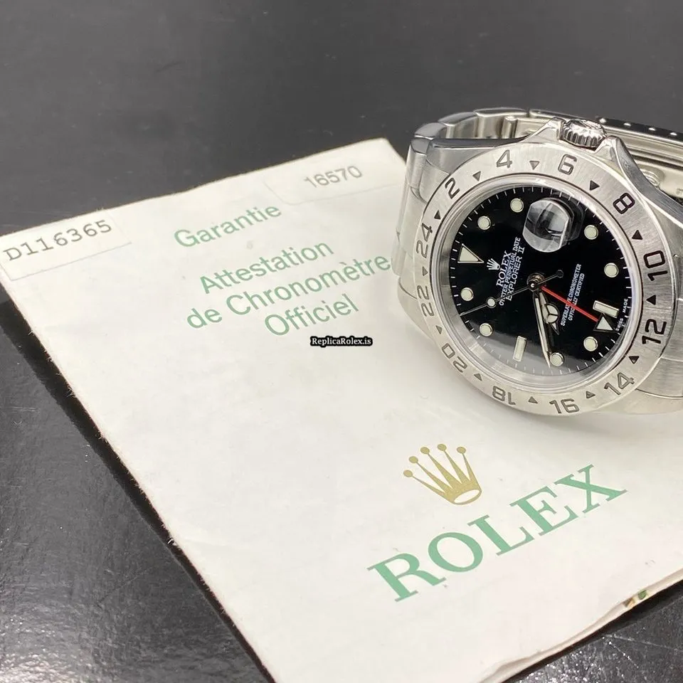 Attractive Knockoff Rolex Explorer II 16570 Caliber 3185 Automatic Movement 40mm Steel Case Mens/unisex Watch - Image 8