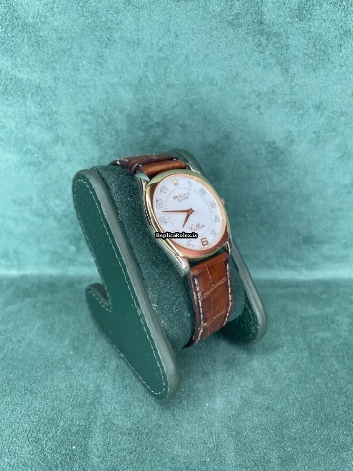 Lovely Fake Rolex Cellini Danaos 4233 Caliber 1602 Manual Winding Movement White Gold Case Mens/unisex Watch - Image 2