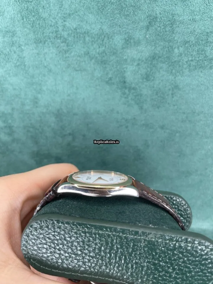 Lovely Fake Rolex Cellini Danaos 4233 Caliber 1602 Manual Winding Movement White Gold Case Mens/unisex Watch - Image 5