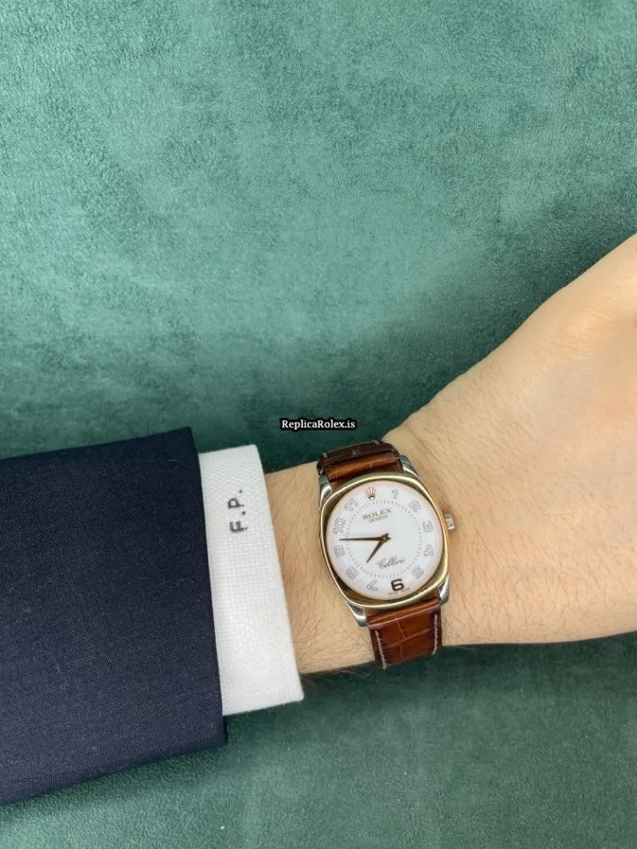 Lovely Fake Rolex Cellini Danaos 4233 Caliber 1602 Manual Winding Movement White Gold Case Mens/unisex Watch - Image 8