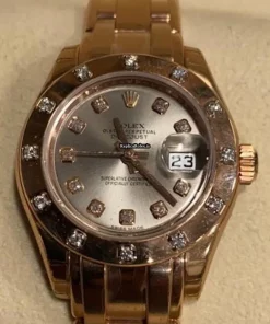 Offering Copy Rolex Lady-datejust Pearlmaster 80315 Caliber 2235 Automatic Movement 29mm Rose Gold Case Womens Watch