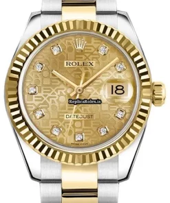 Pleasing Fake Rolex Lady-datejust 179173 Caliber 2235 Automatic Movement 26mm Gold/steel Case Womens Watch