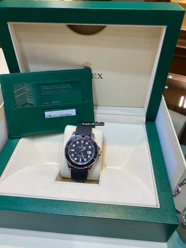 Wonderful Fake Rolex Yacht-master 40 126655 Caliber 3235 Automatic Movement 40mm Rose Gold Case Mens/unisex Watch