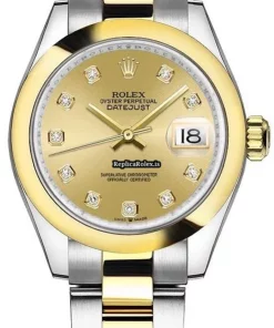 Appealing Fake Rolex Datejust 278243 Caliber 2236 Automatic Movement 31mm Gold/steel Case Womens Watch