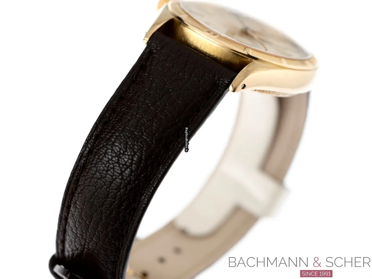 Superior Replica Rolex Bubble Back 6085 Cosc Automatic Movement 34mm Yellow Gold Case Mens/unisex Watch - Image 5