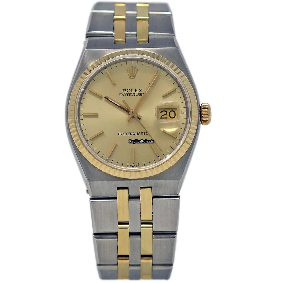 Lovely Replica Rolex Datejust Oysterquartz 17013 Quartz Movement 36mm Steel Case Mens/unisex Watch - Image 2