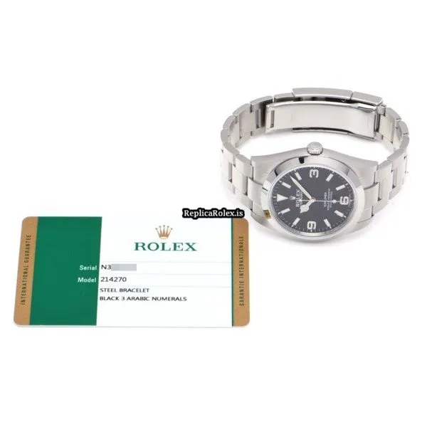 Quality Replica Rolex Explorer 214270 Caliber 3132 Automatic Movement 39mm Steel Case Watch - Image 5