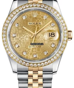 Beautiful Knockoff Rolex Datejust 116243 Caliber 3135 Automatic Movement 36mm Gold/steel Case Mens/unisex Watch