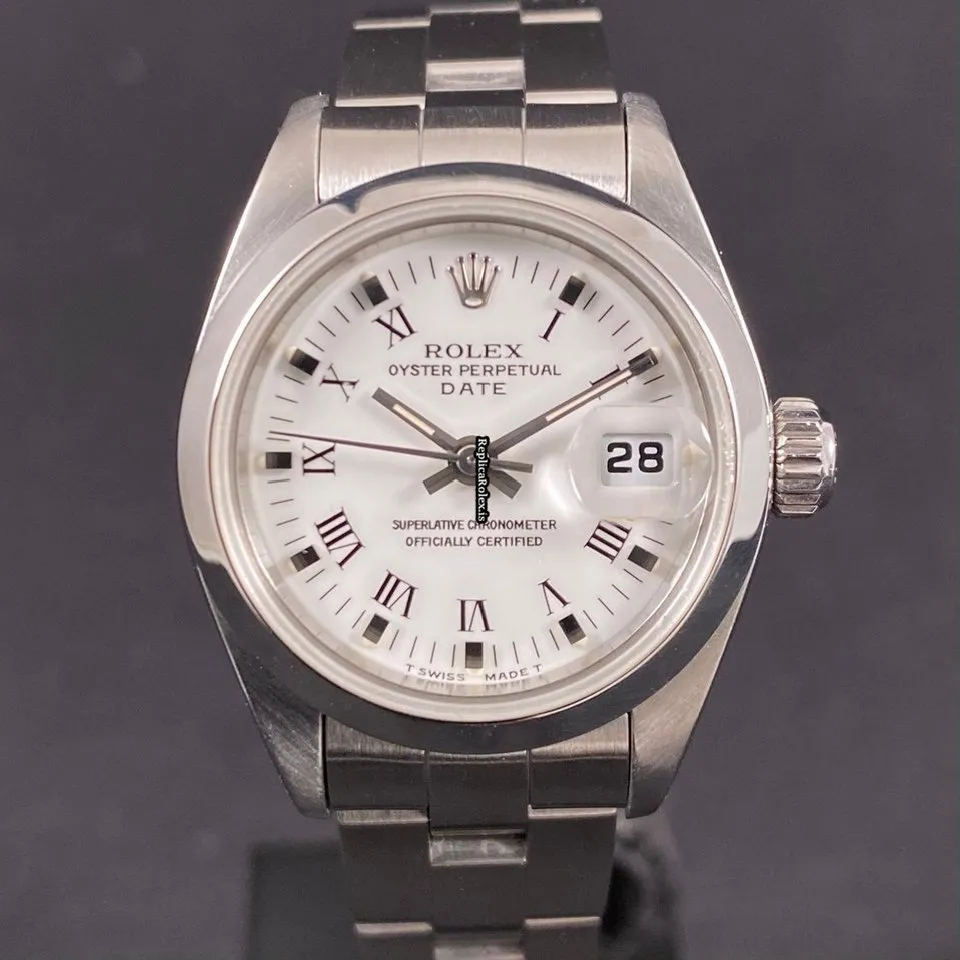 Ideal Copies Rolex Oyster Perpetual Lady Date 69160 Caliber 2135 Automatic Movement 26x32.7mm Steel Case Womens Watch