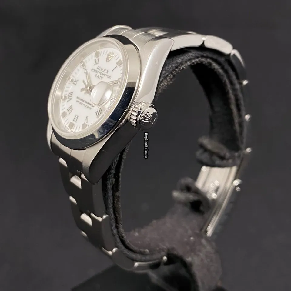 Ideal Copies Rolex Oyster Perpetual Lady Date 69160 Caliber 2135 Automatic Movement 26x32.7mm Steel Case Womens Watch - Image 3