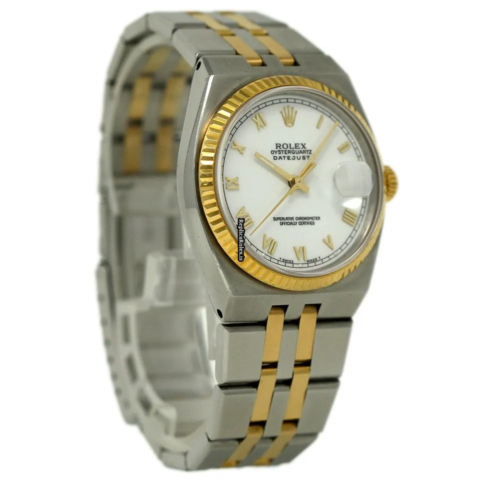 Amazing Fake Rolex Datejust Oysterquartz 17013 Quartz Movement 36mm Steel Case Mens/unisex Watch - Image 5
