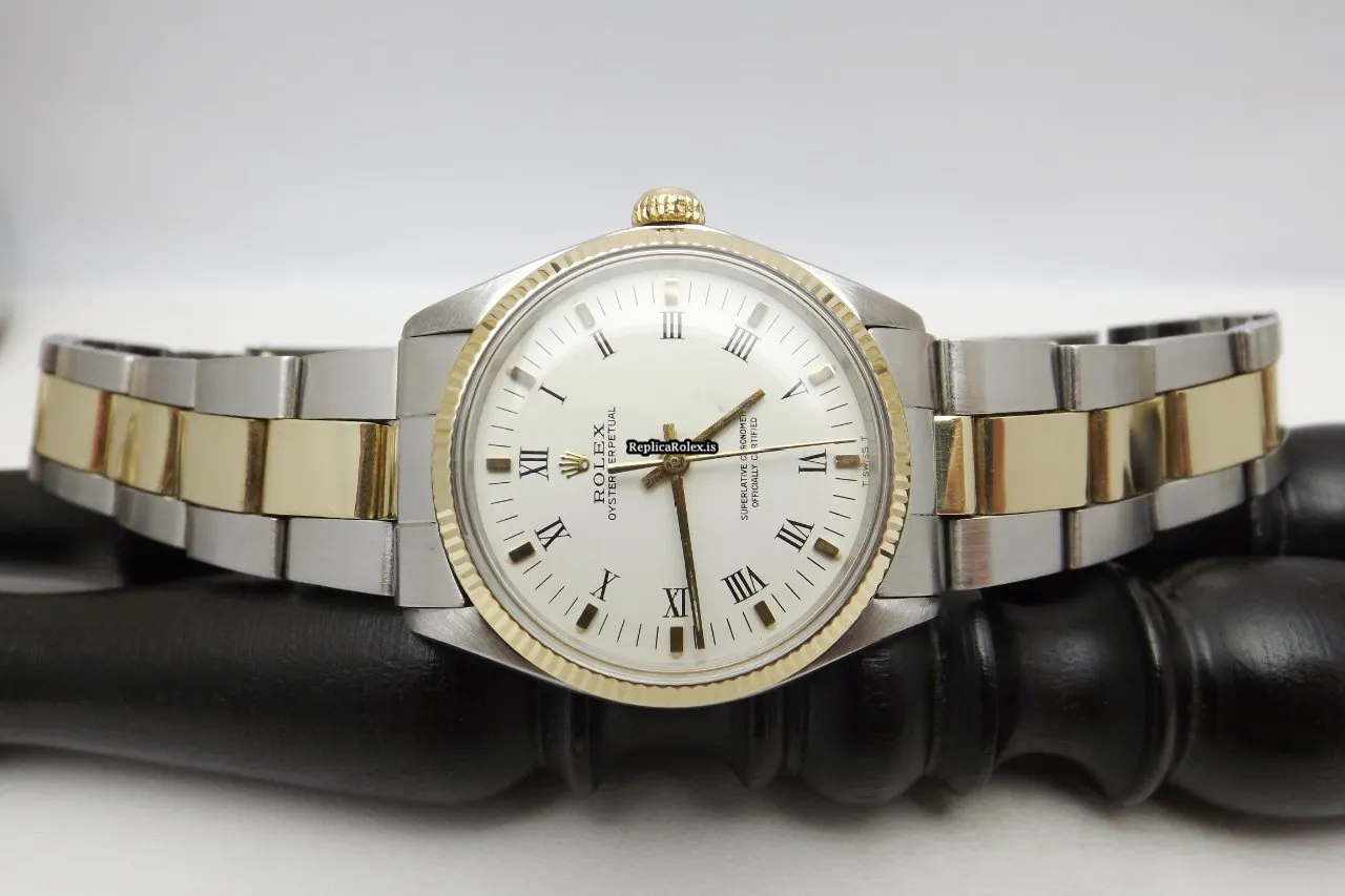 Lovely Replica Rolex Oyster Perpetual 34 1005 Caliber 1570 Automatic Movement 34mm Gold/steel Case Mens/unisex Watch - Image 9