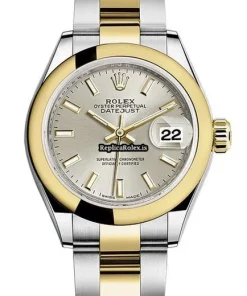 Incredible Fake Rolex Lady-datejust 279163 Automatic Movement 28mm Gold/steel Case Womens Watch