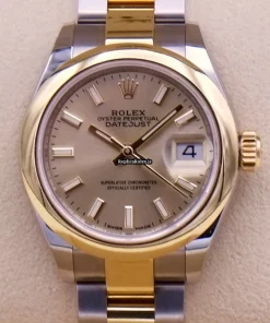 Lovely Fake Rolex Lady-datejust 279163 Automatic Movement 28mm Gold/steel Case Womens Watch