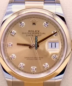 Marvellous Fake Rolex Datejust 126203 Automatic Movement 36mm Gold/steel Case Mens/unisex Watch