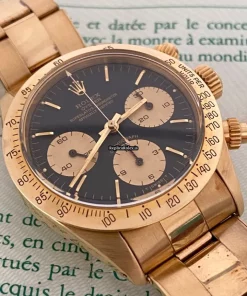 Reliable Replica Rolex Daytona 6265 Caliber 727 Manual Winding Movement 37mm Yellow Gold Case Mens/unisex Watch