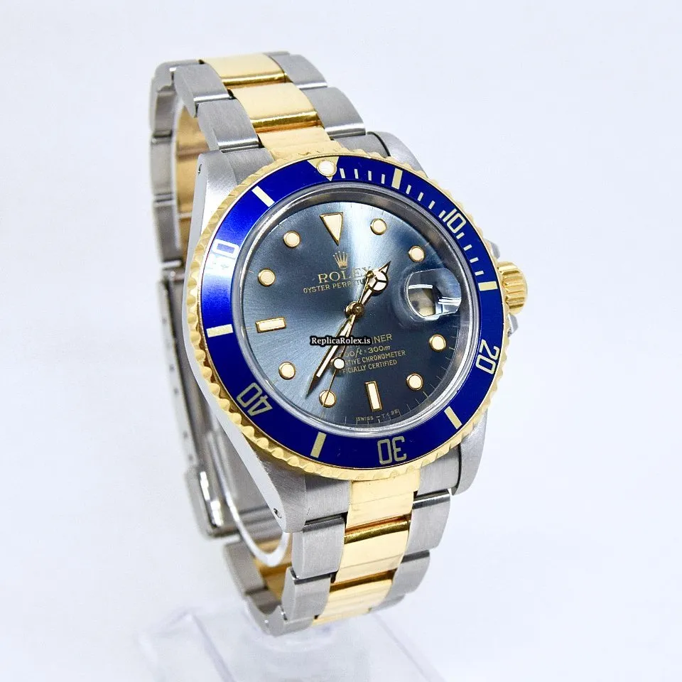 Fabulous Replica Rolex Submariner Date 16803 Caliber 3035 Automatic Movement 40mm Gold/steel Case Mens/unisex Watch - Image 3