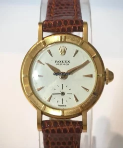 Luxury Replicas Rolex Oyster Precision 8823 Manual Winding Movement 23mm Yellow Gold Case Womens Watch