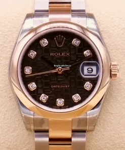 Superb Copy Rolex Lady-datejust 178241 Automatic Movement 31mm Gold/steel Case Womens Watch