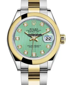 Offering Clone Rolex Lady-datejust 279163 Automatic Movement 28mm Gold/steel Case Watch