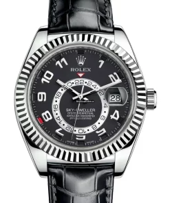 Quality Replica Rolex Sky-dweller 326139 Caliber 9001 Automatic Movement 42mm White Gold Case Mens/unisex Watch