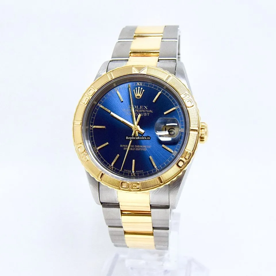 Excellent Imitation Rolex Datejust Turn-o-graph 16263 Caliber 3155 Automatic Movement 36mm Gold/steel Case Mens/unisex Watch - Image 2