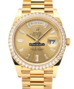 Aaa Clone Rolex Day-date 40 228348rbr Caliber 3255 Automatic Movement 40mm Yellow Gold Case Watch