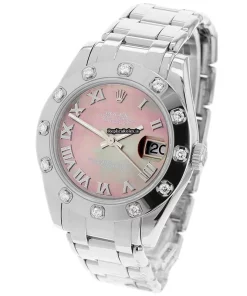 Swiss Replica Rolex Lady-datejust Pearlmaster 81319 Automatic Movement 34mm White Gold Case Womens Watch