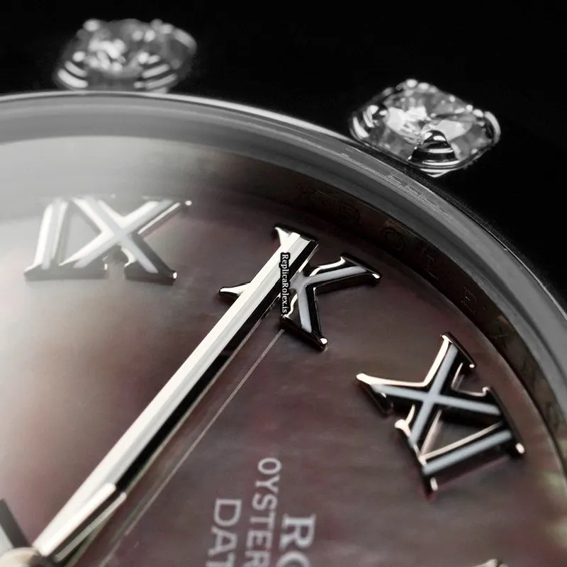 Swiss Replica Rolex Lady-datejust Pearlmaster 81319 Automatic Movement 34mm White Gold Case Womens Watch - Image 10