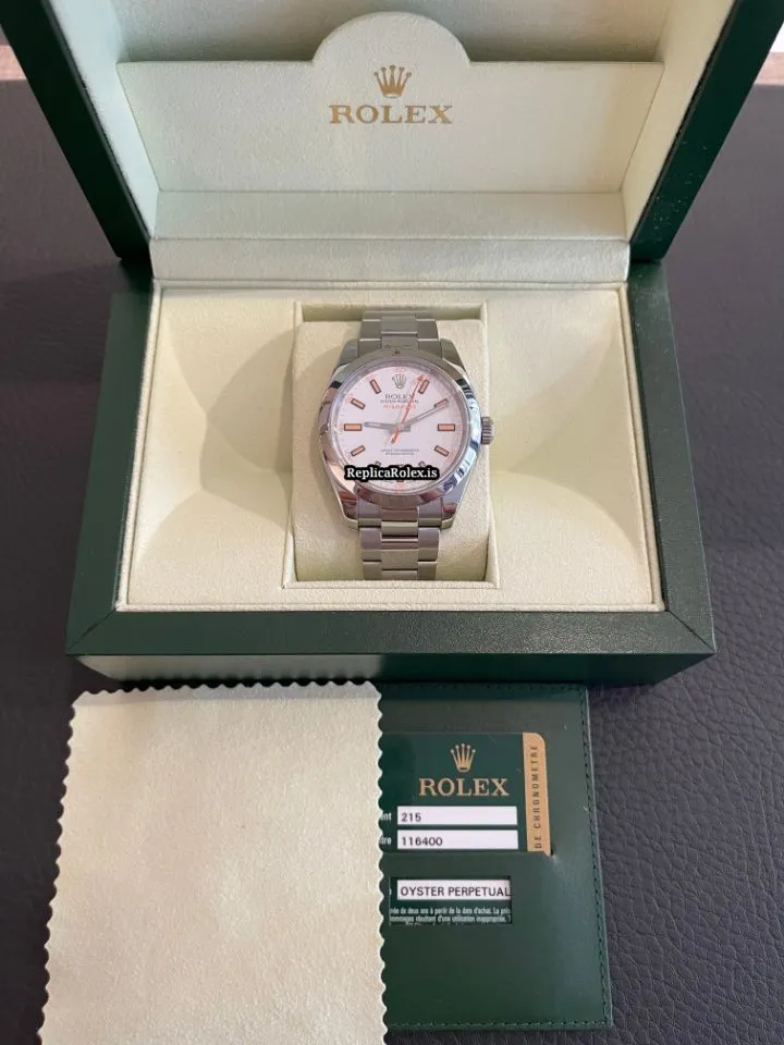 Well Made Replica Rolex Milgauss 116400 Caliber 3131 Automatic Movement 40mm Steel Case Mens/unisex Watch - Image 6