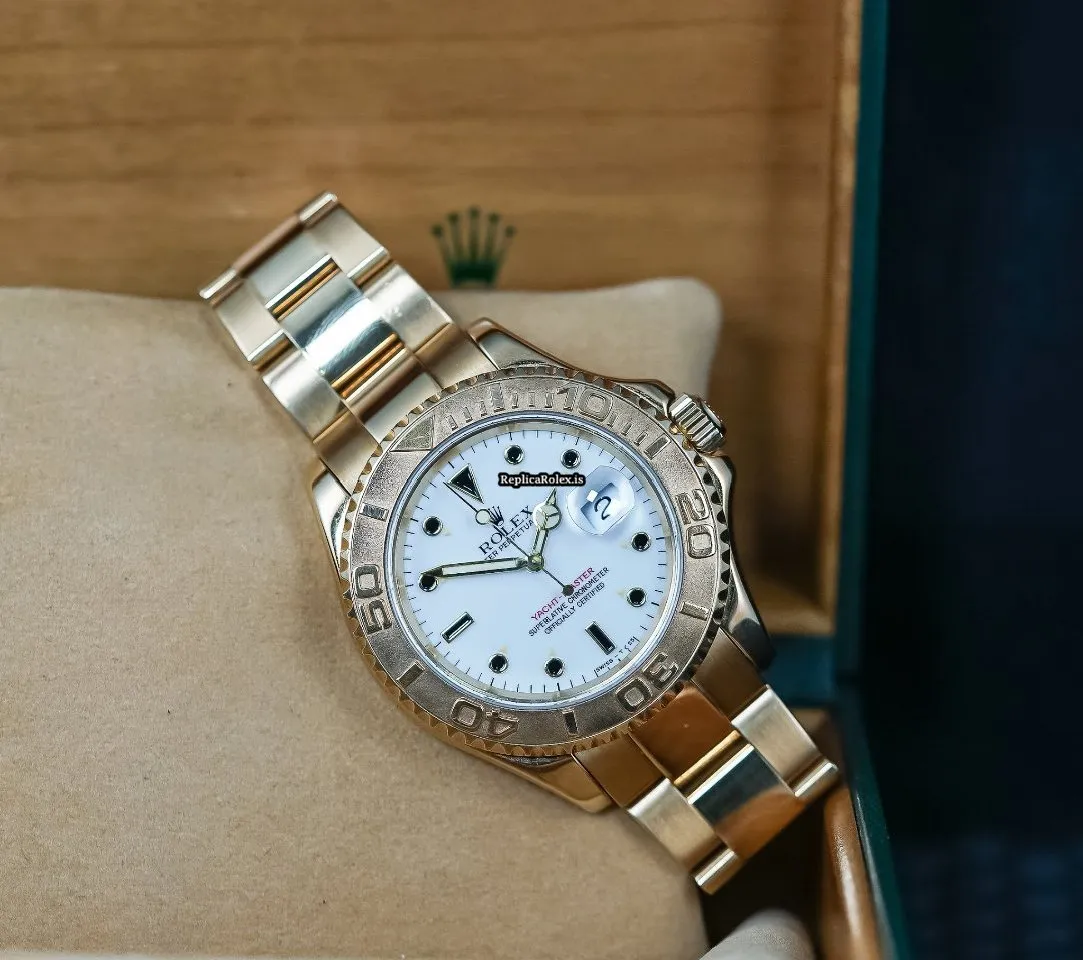 Perfect Imitation Rolex Yacht-master 16628 Caliber 3135 Automatic Movement 40mm Yellow Gold Case Mens/unisex Watch - Image 2