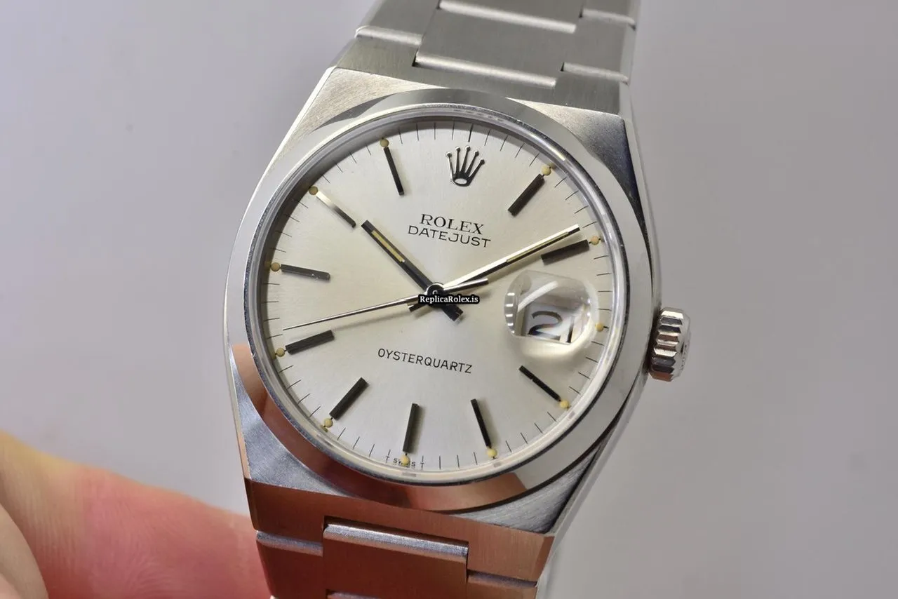 Fabulous Imitation Rolex Datejust Oysterquartz 17000 Quartz Movement 36mm Steel Case Mens/unisex Watch - Image 8