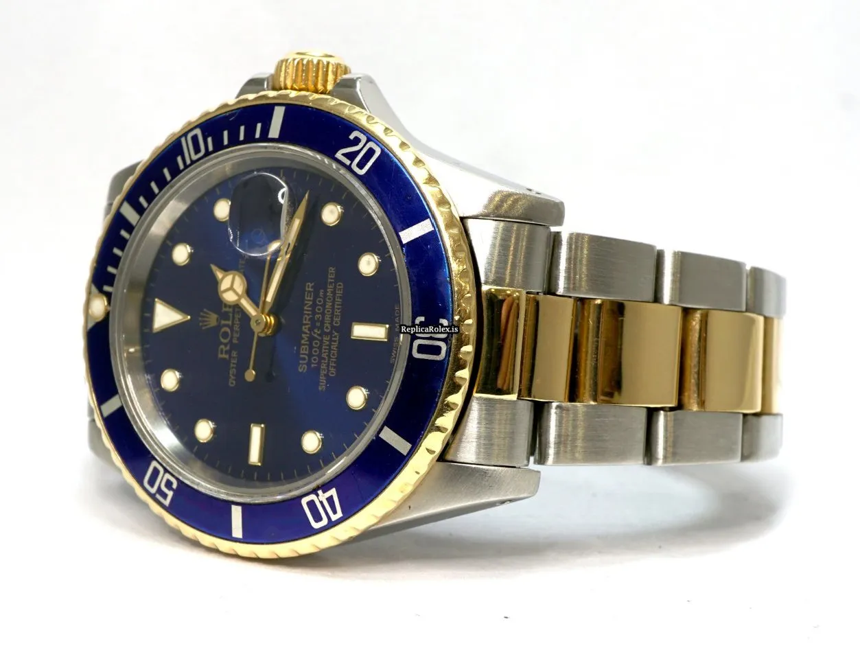 Pleasing Fake Rolex Submariner Date 16803 Caliber 3035 Automatic Movement 40mm Gold/steel Case Mens/unisex Watch - Image 2