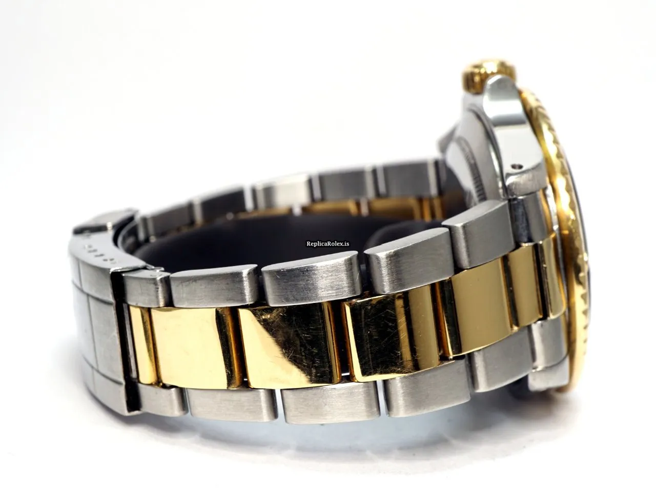 Pleasing Fake Rolex Submariner Date 16803 Caliber 3035 Automatic Movement 40mm Gold/steel Case Mens/unisex Watch - Image 4